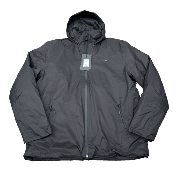 Rains Size XL Black Padded Nylon Jacket 15470 Unisex Full Zip Long Sleeve NWT - Picture 1 of 8